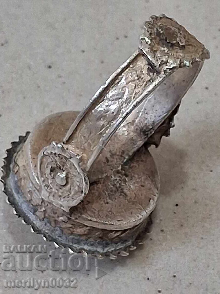 Αναγεννησιακό ασημένιο δαχτυλίδι ασήμι, κόσμημα, κόσμημα - 5