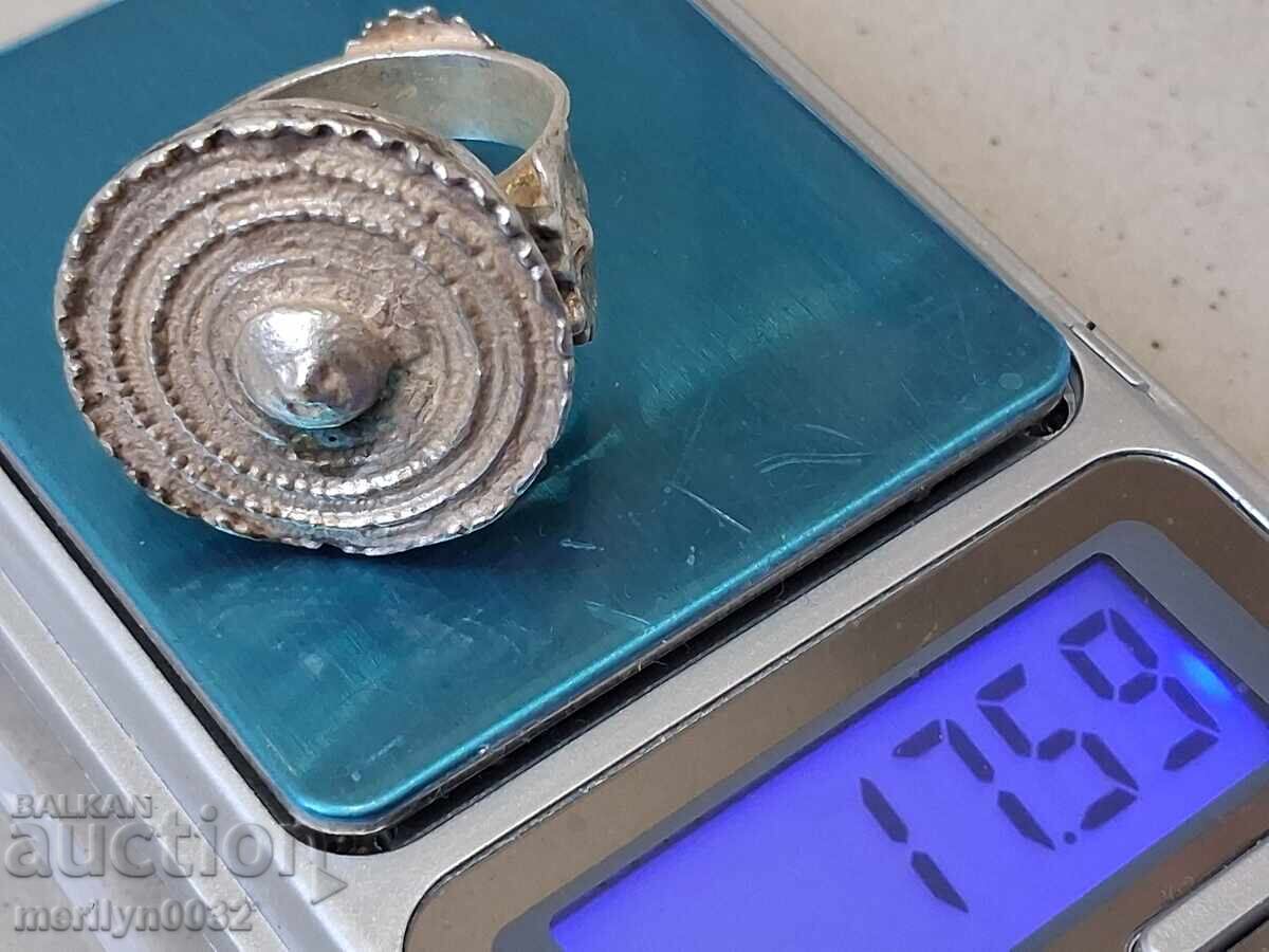 Παράδοση Αναγεννησιακό ασημένιο δαχτυλίδι ασήμι, κόσμημα, κόσμημα