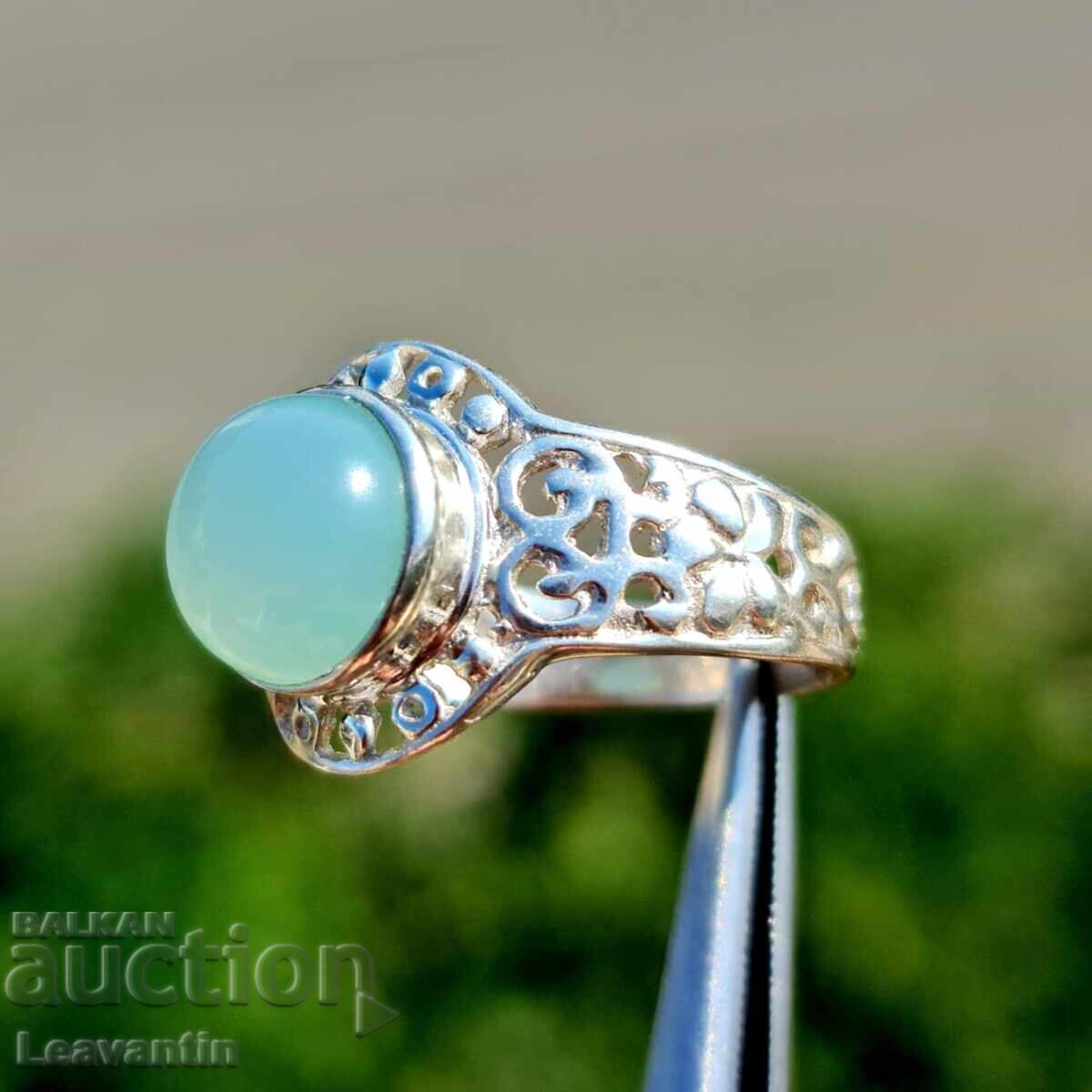Silver ring with Chalcedony - 5 Silver ring with Chalcedony - 5