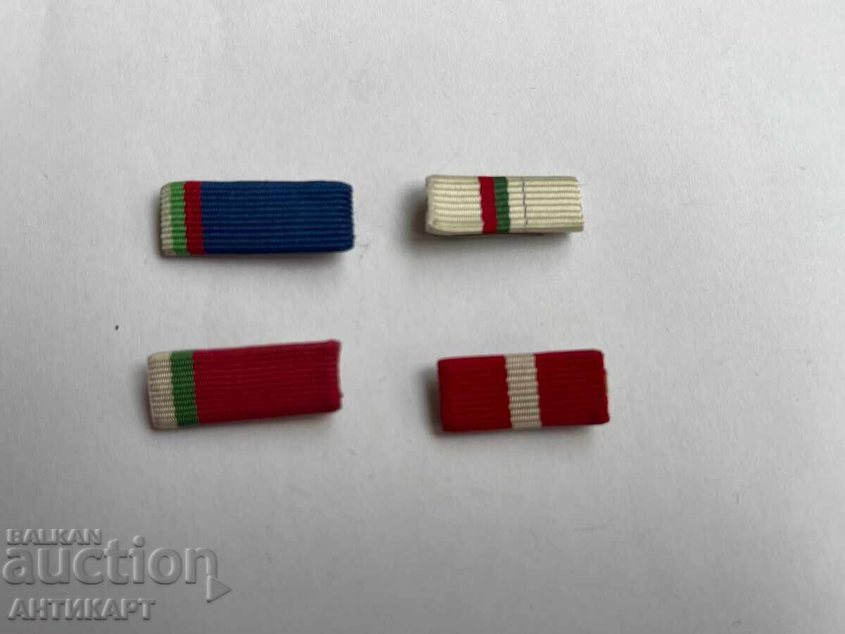4 miniature ribbons for various Communist orders 4 miniature ribbons for various Communist orders