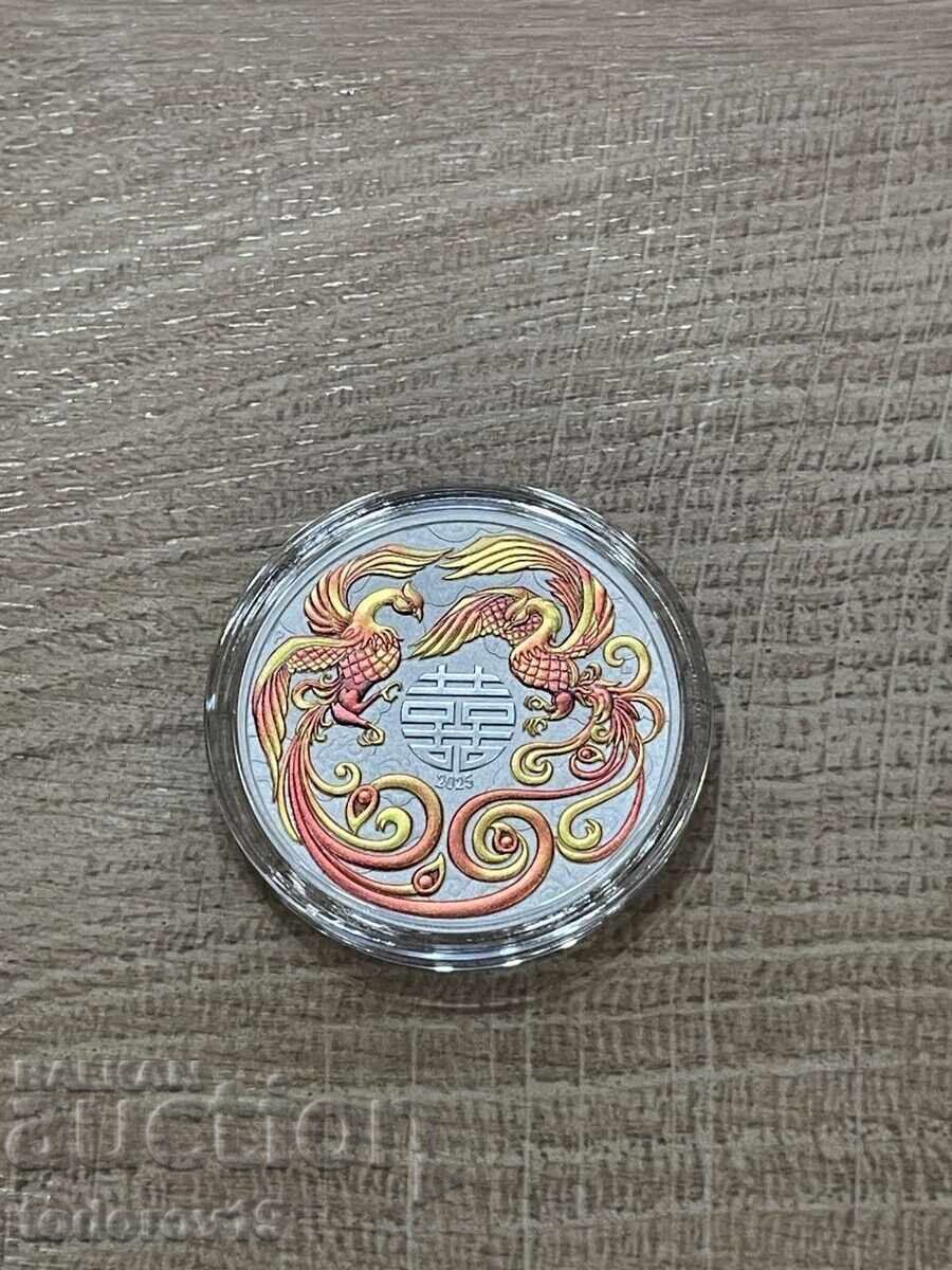 Auction 1 oz Silver Double Phoenix 2025 - Australia/Colored Auction 1 oz Silver Double Phoenix 2025 - Australia/Colored