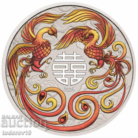 1 oz Silver Double Phoenix 2025 - Australia/Colored 1 oz Silver Double Phoenix 2025 - Australia/Colored