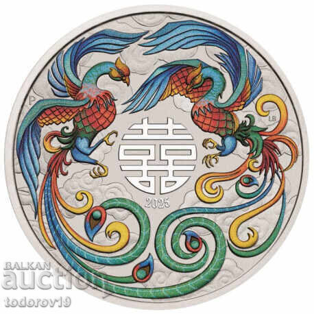 1 oz Silver Double Phoenix 2025 - Australia/Colored 1 oz Silver Double Phoenix 2025 - Australia/Colored