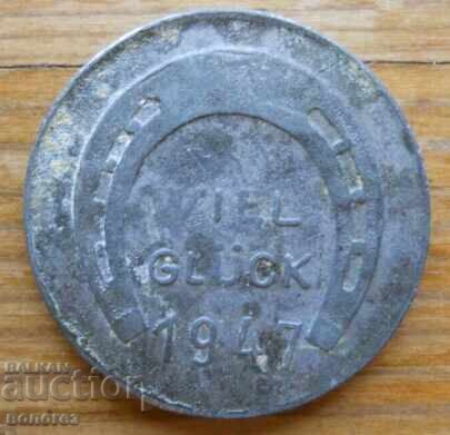 Monedă-plachetă de Anul Nou pentru noroc - Austria - 1947 Monedă-plachetă de Anul Nou pentru noroc - Austria - 1947