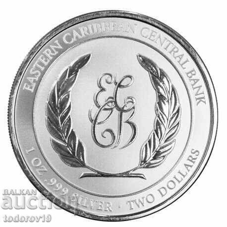 1 oz Silver Eastern Caribbean - Grenada 2024 with price 121.99 BGN | € 62.37