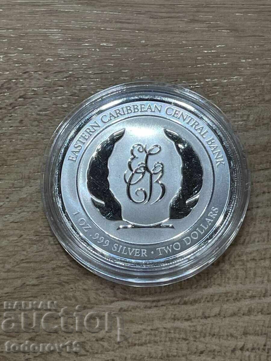 Delivery of 1 oz Silver Eastern Caribbean - Grenada 2024