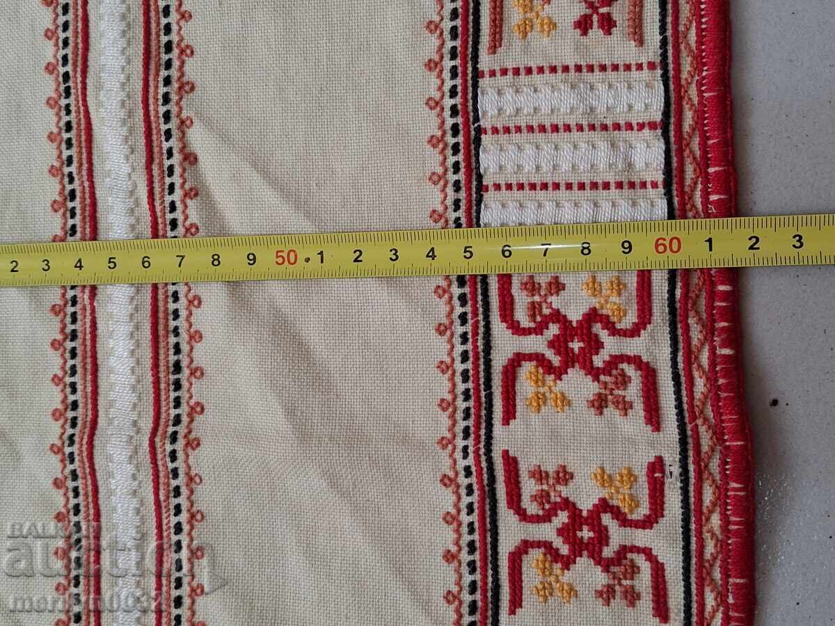 Old embroidered check, tablecloth, milo, Bulgarian embroidery - 6