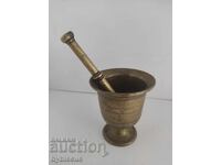 Αντίκα γουδί και γουδοχέρι, μπρούτζινα