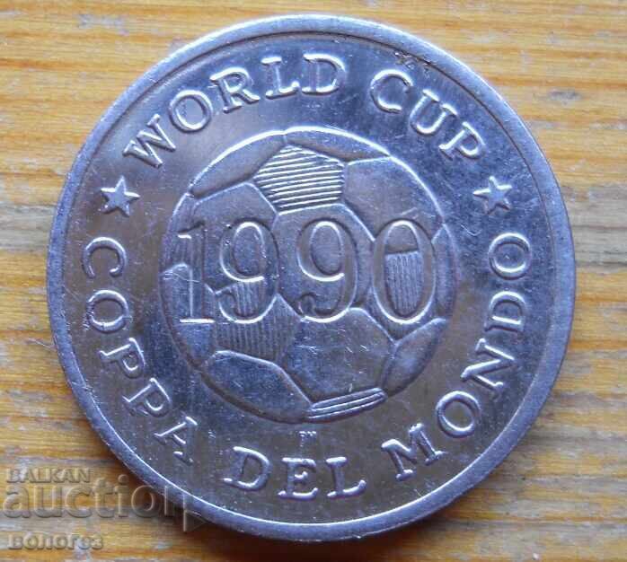 Monedă de fotbal - placă - Olanda - Cupa Mondială 1990 Monedă de fotbal - placă - Olanda - Cupa Mondială 1990