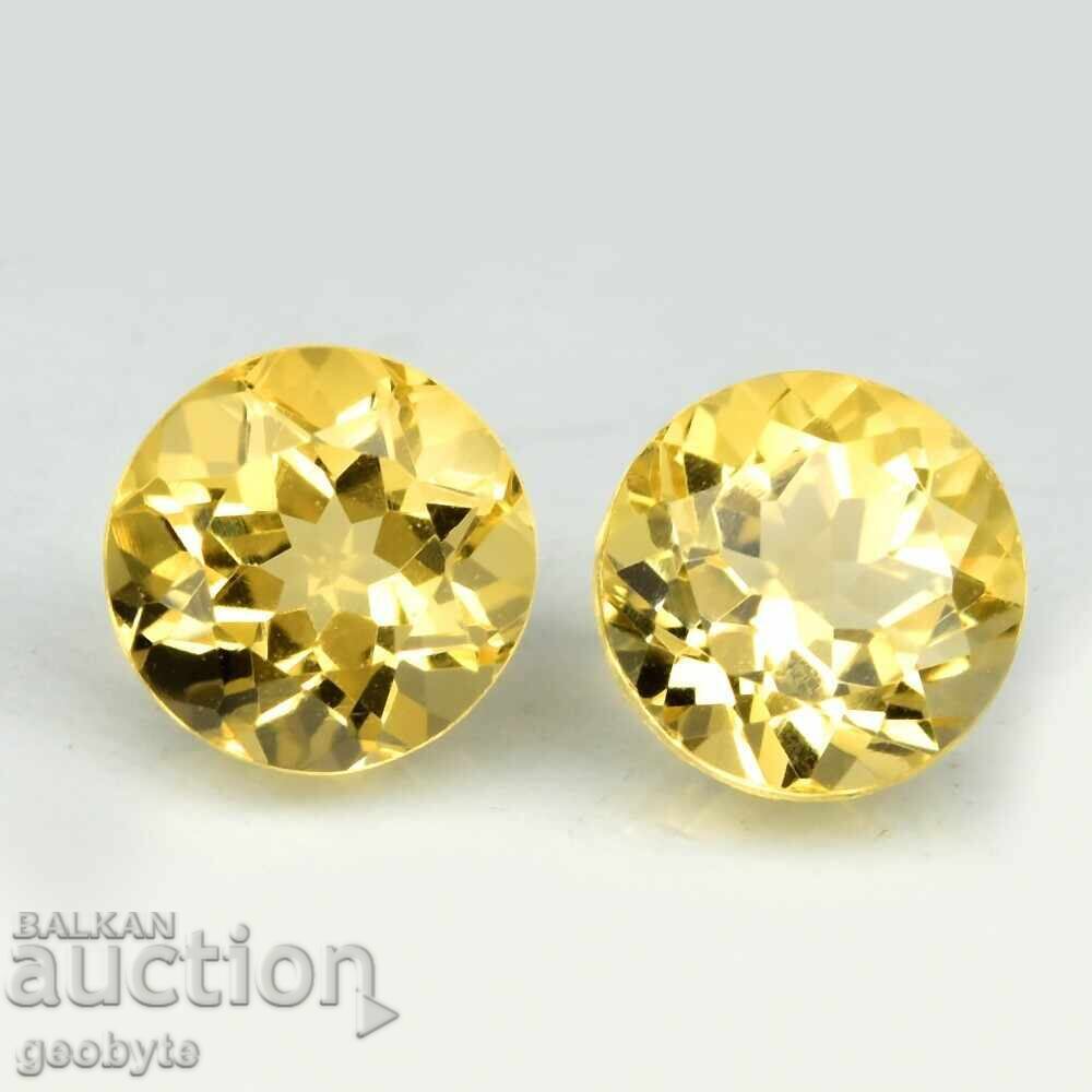 2 buc. 2.7ct Citrin Natural