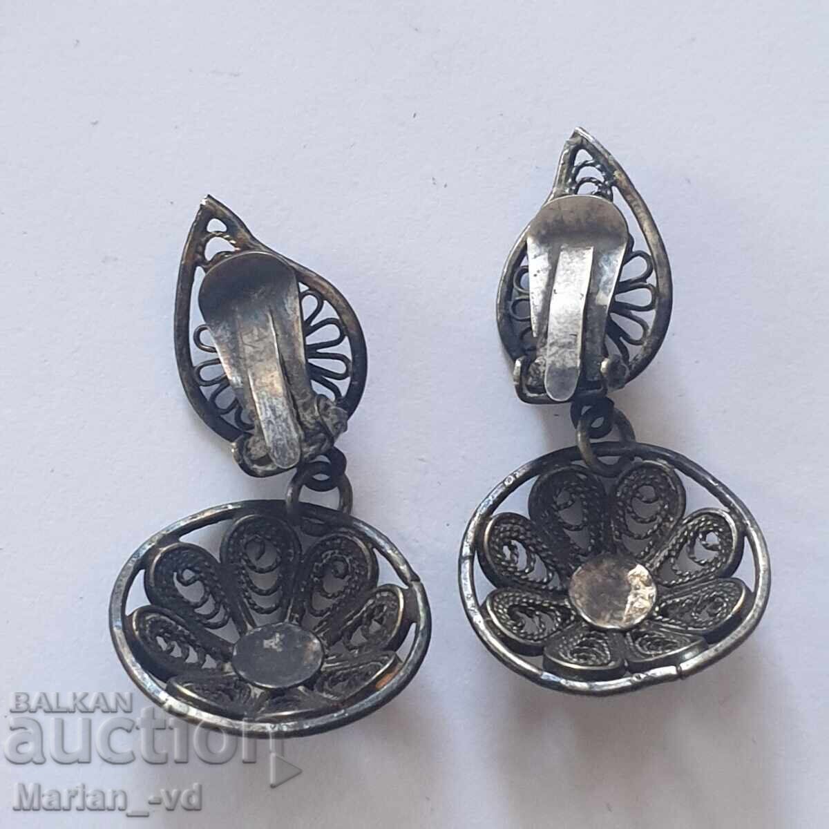 Livrarea Cercei vechi de argint filigran