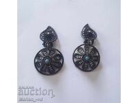 Cercei vechi de argint filigran