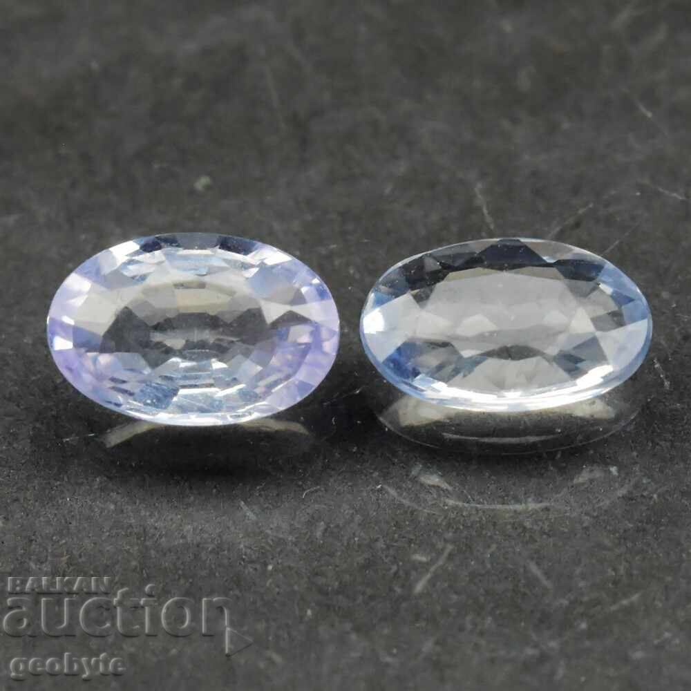 2 pcs. 0.7ct Natural Lilac-Blue Sapphire