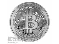 Сребро 1 oz  Биткойн 2025 - остр. Ниуе