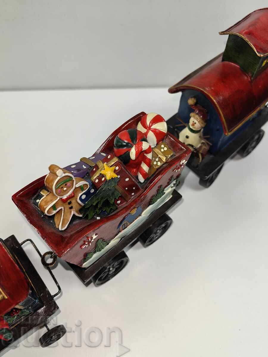 Wooden Christmas Train Train Christmas New Year New Year with price 35.00 BGN | € 17.90 Wooden Christmas Train Train Christmas New Year New Year with price 35.00 BGN | € 17.90