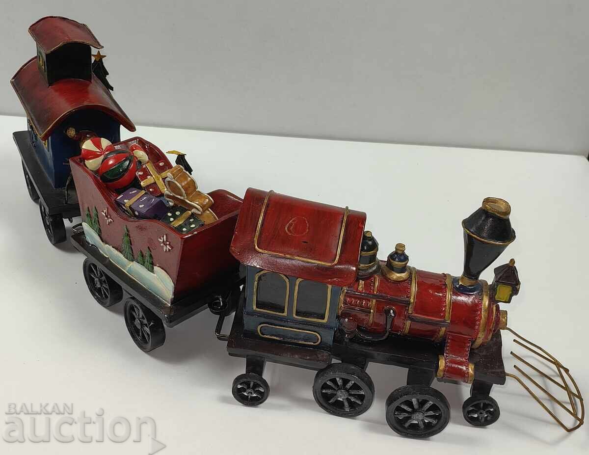 Wooden Christmas Train Train Christmas New Year New Year - 5 Wooden Christmas Train Train Christmas New Year New Year - 5