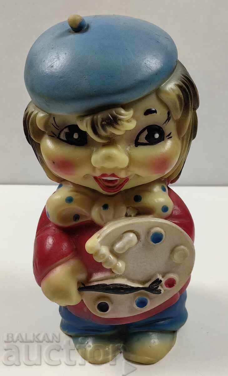 ARTIST LARGE RARE SOVIET GUMMY CHILDREN'S TOY FIGURE DOLL with price 25.00 BGN | € 12.78