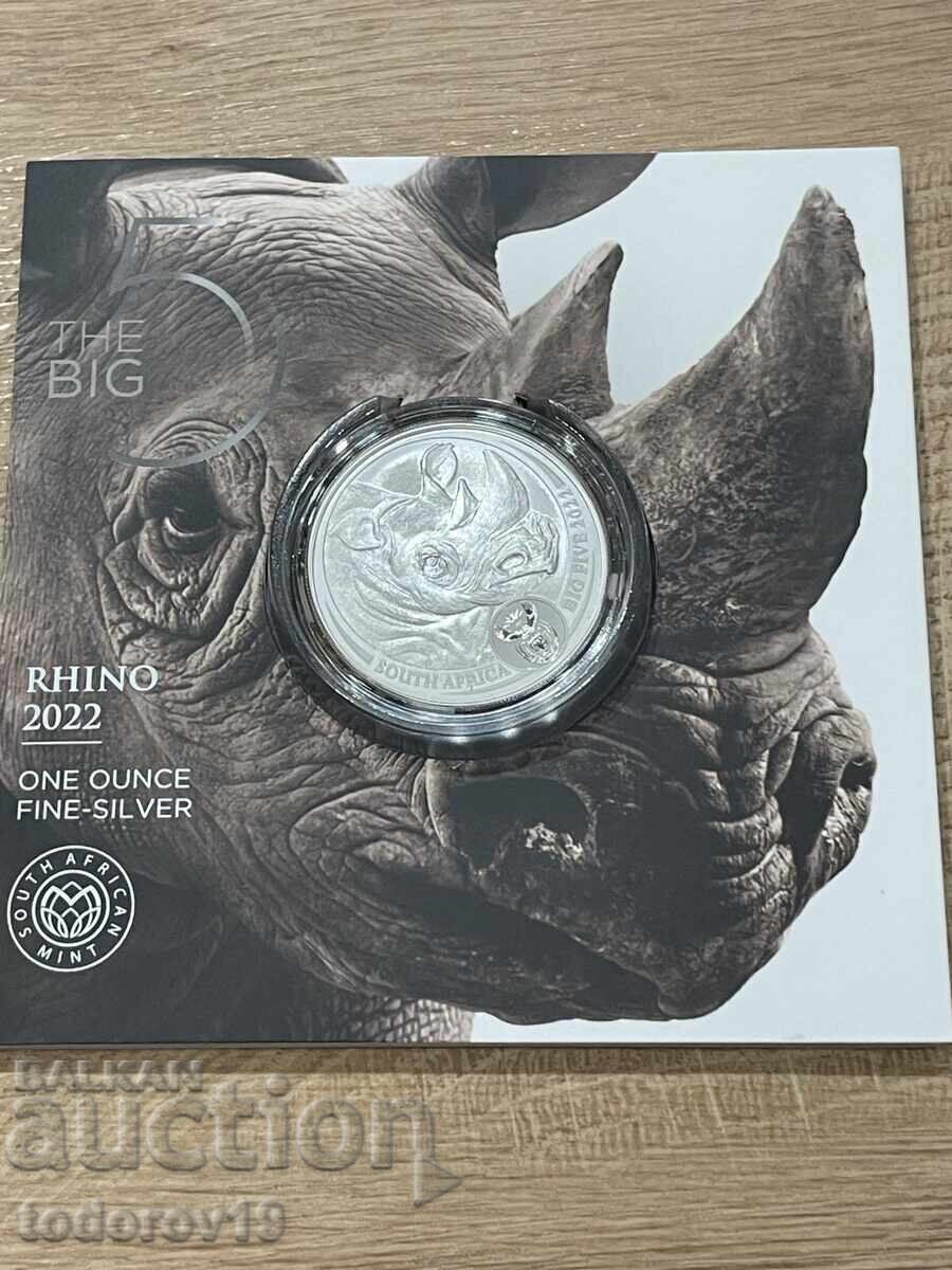 Silver 1 oz Big Five - Rhinoceros 2022 - 5 Silver 1 oz Big Five - Rhinoceros 2022 - 5