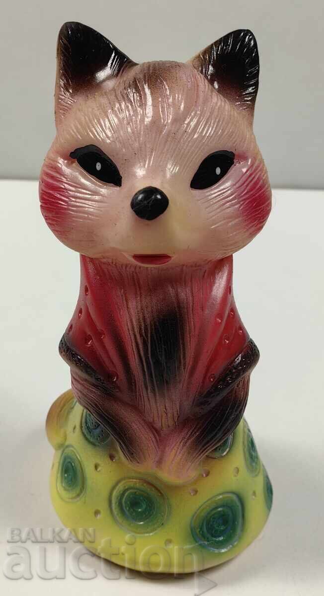 FOX FOXY FOX-FOX RUBBER CHILDREN'S TOY FIGURE DOLL