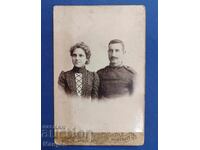 Old military photo, cardboard.