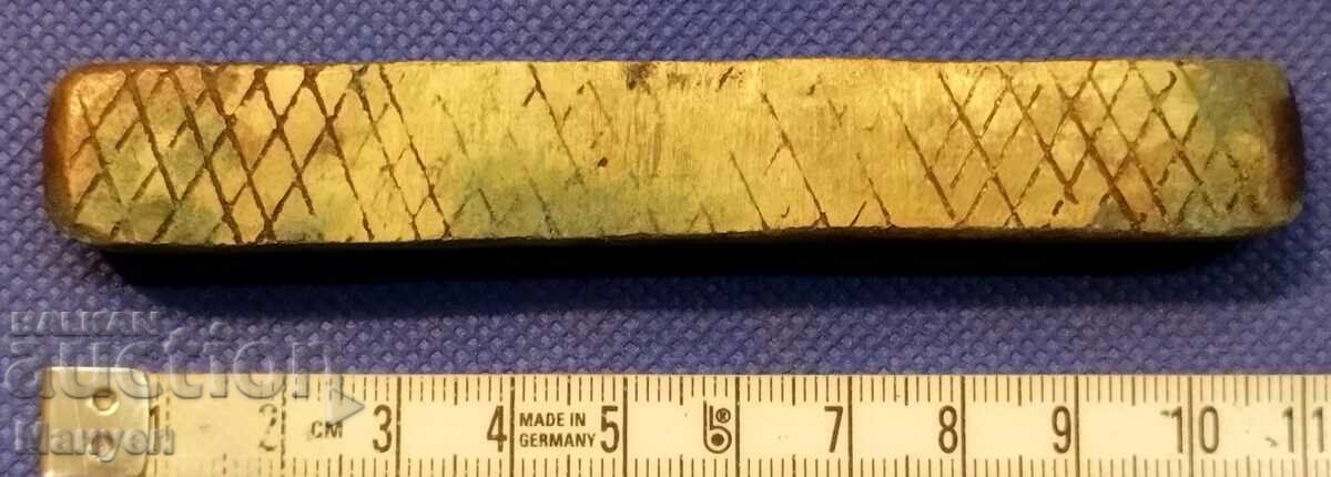 Licitație Placă de tipar veche din bronz, legătorie Regatul Bulgariei Licitație Placă de tipar veche din bronz, legătorie Regatul Bulgariei