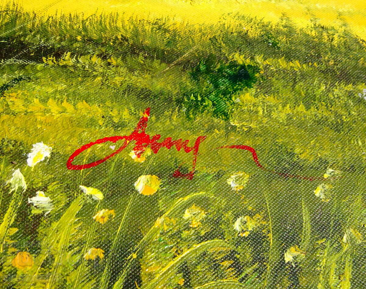 Аукцион Картина Лъв,Лъвове,масло върху платно,подпис,100 см.