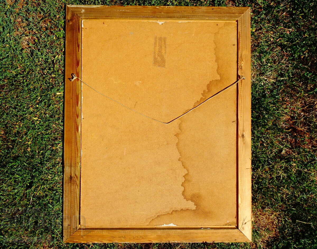 Картина Тигър,масло върху фазер,подпис,рамка. - 5