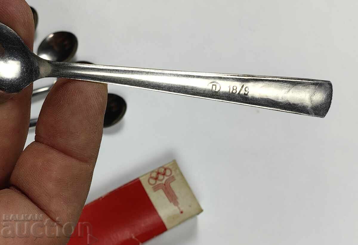 Κουταλάκια καφέ με τον αρκούδο Μίσα Ολυμπιάδα Μόσχα 1980 Κουτί - 6