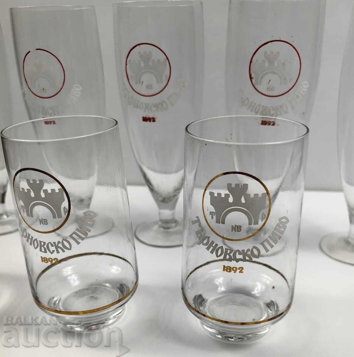SET OF 8 BEER GLASSES TARNOVO BEER GLASS MUG SERVICE - 5