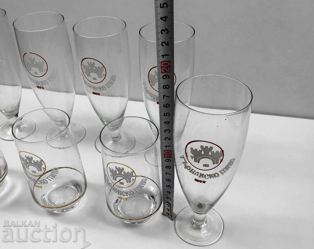 SET OF 8 BEER GLASSES TARNOVO BEER GLASS MUG SERVICE - 7