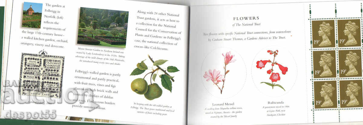 1995. Великобритания. 100 год. на Националния тръст. Карнет. - 6