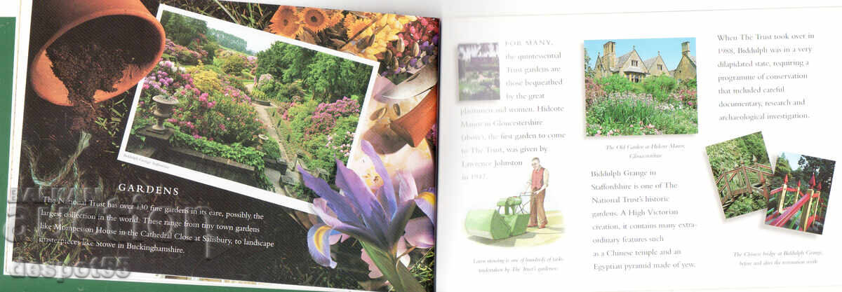 1995. Великобритания. 100 год. на Националния тръст. Карнет. - 7