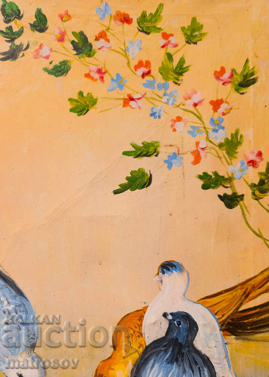 Delivery of Boris Tsanov Oil Painting, Landscape with Birds