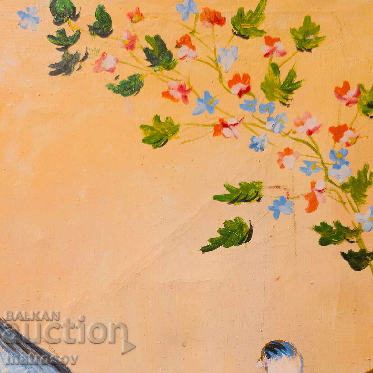 Boris Tsanov Oil Painting, Landscape with Birds - 7