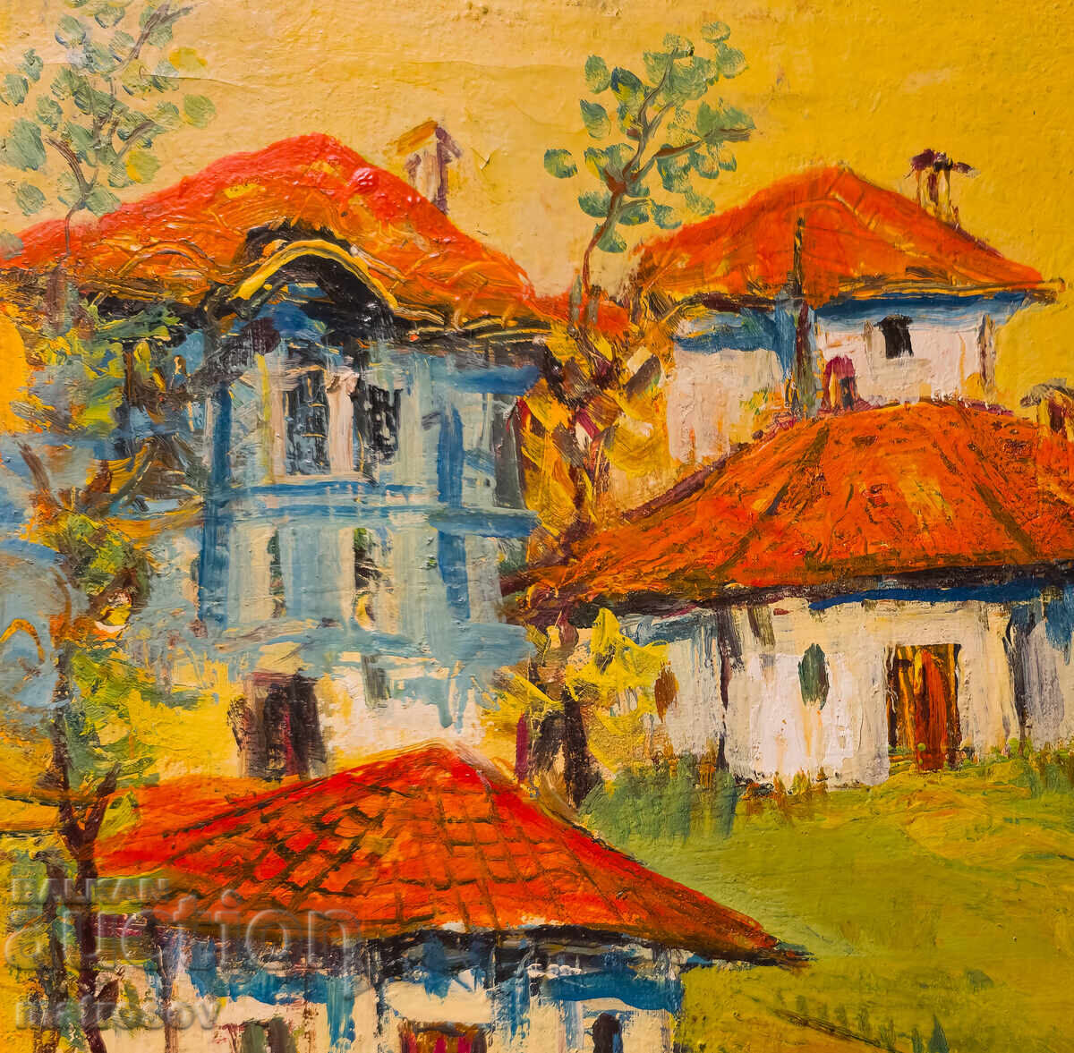 Delivery of Boris Tsanov, oil painting, rural landscape