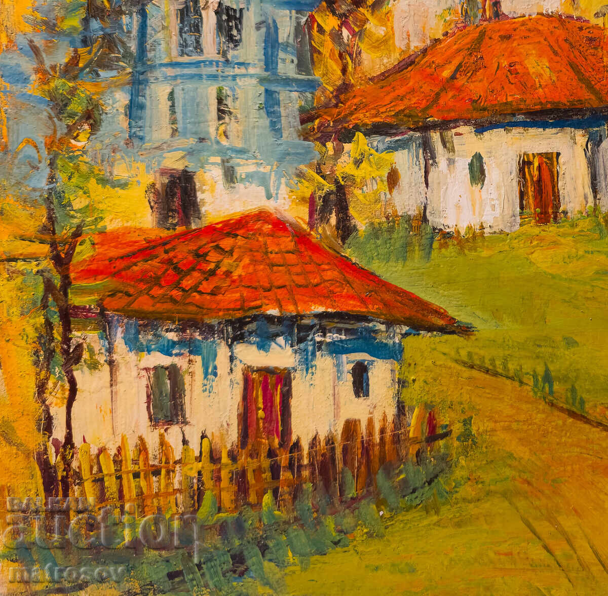 Boris Tsanov, oil painting, rural landscape - 5