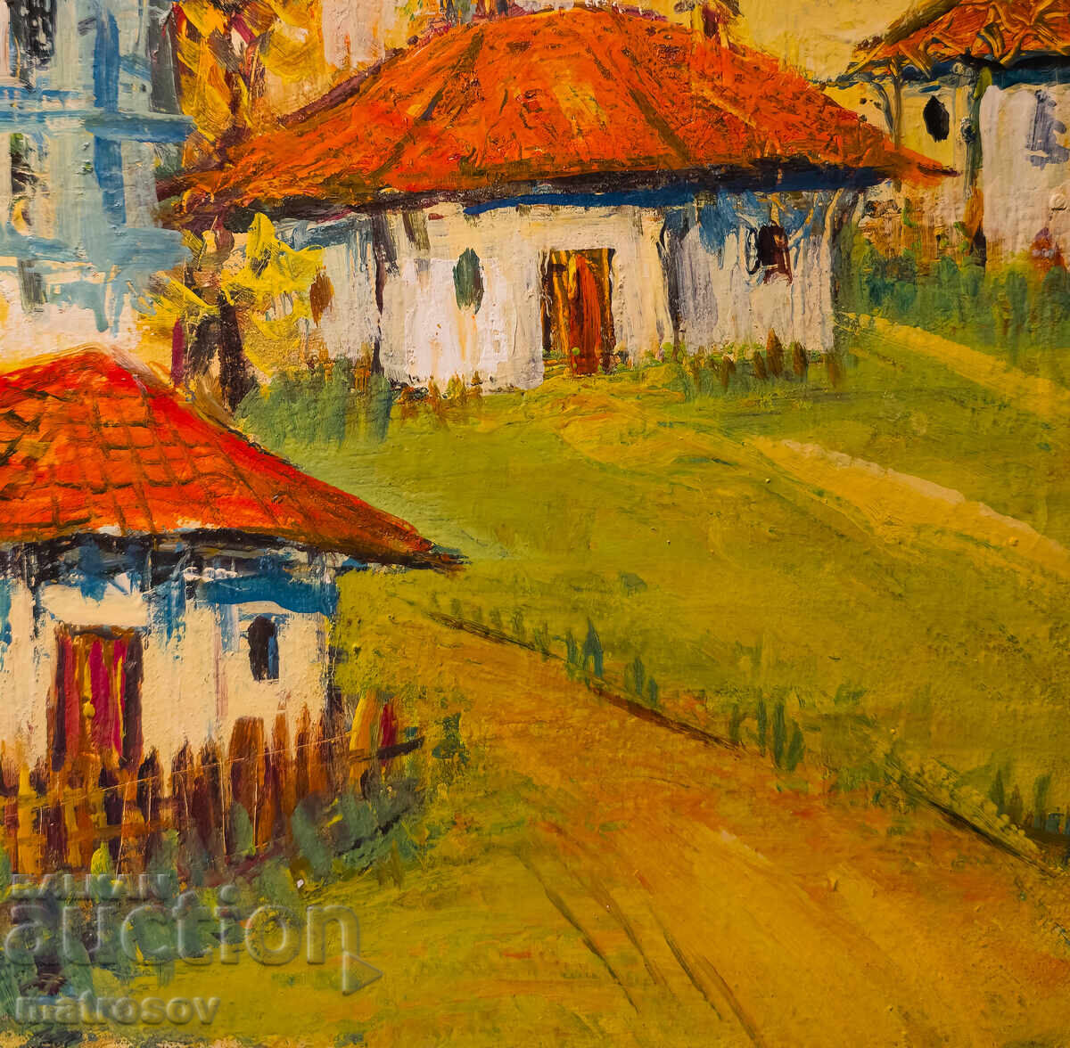 Boris Tsanov, oil painting, rural landscape - 6