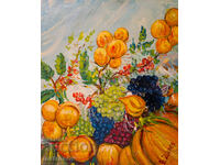 Boris Tsanov painting, oil paints, still life with fruits