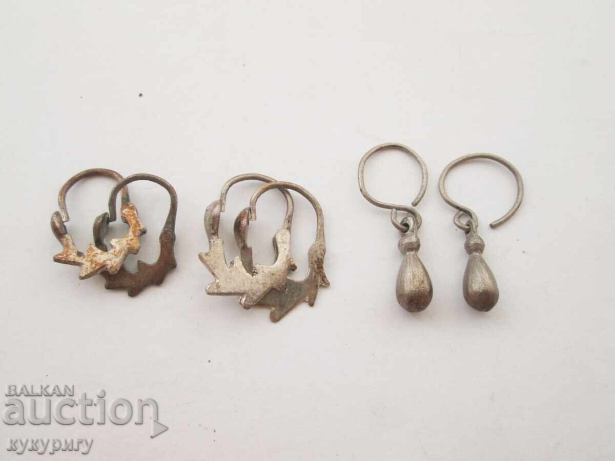 3 σετ παλιά γυναικεία σκουλαρίκια σκουλαρίκια σκαλισμένα κοσμήματα κοστούμι