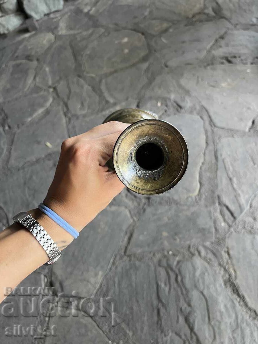 Antique Bronze Candlestick - 5 Antique Bronze Candlestick - 5