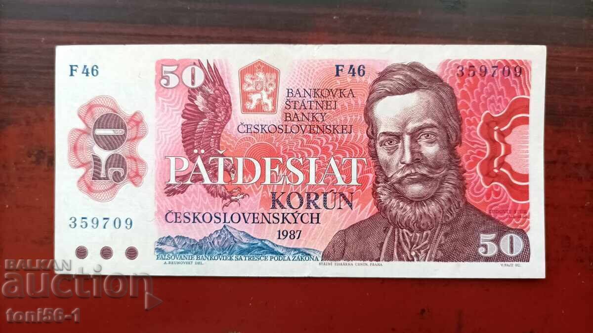 Cehoslovacia 50 coroane 1987 Cehoslovacia 50 coroane 1987