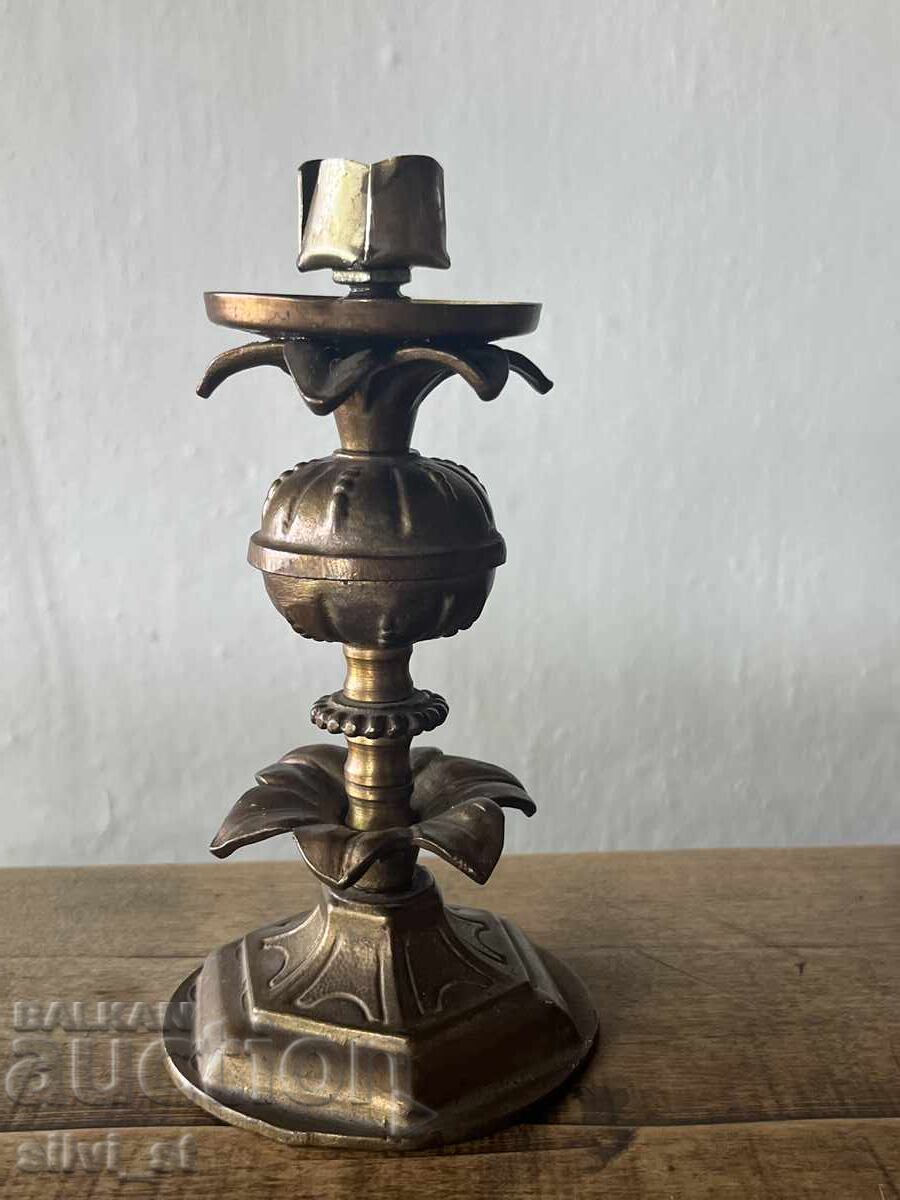 Auction Antique bronze candlestick Auction Antique bronze candlestick