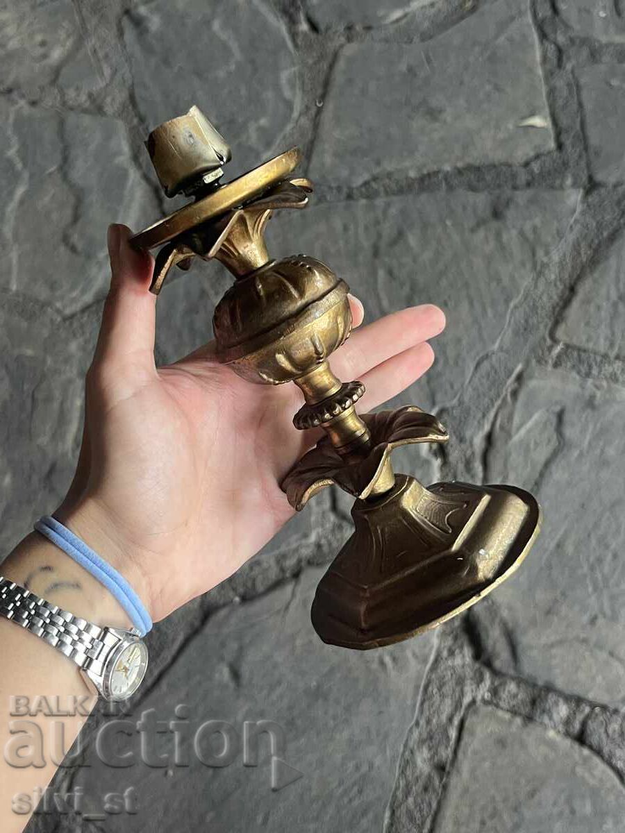 Antique bronze candlestick - 5 Antique bronze candlestick - 5