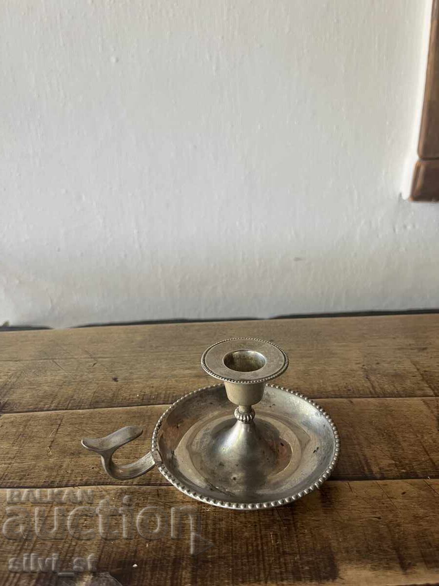 Auction Silver-plated candlestick Auction Silver-plated candlestick