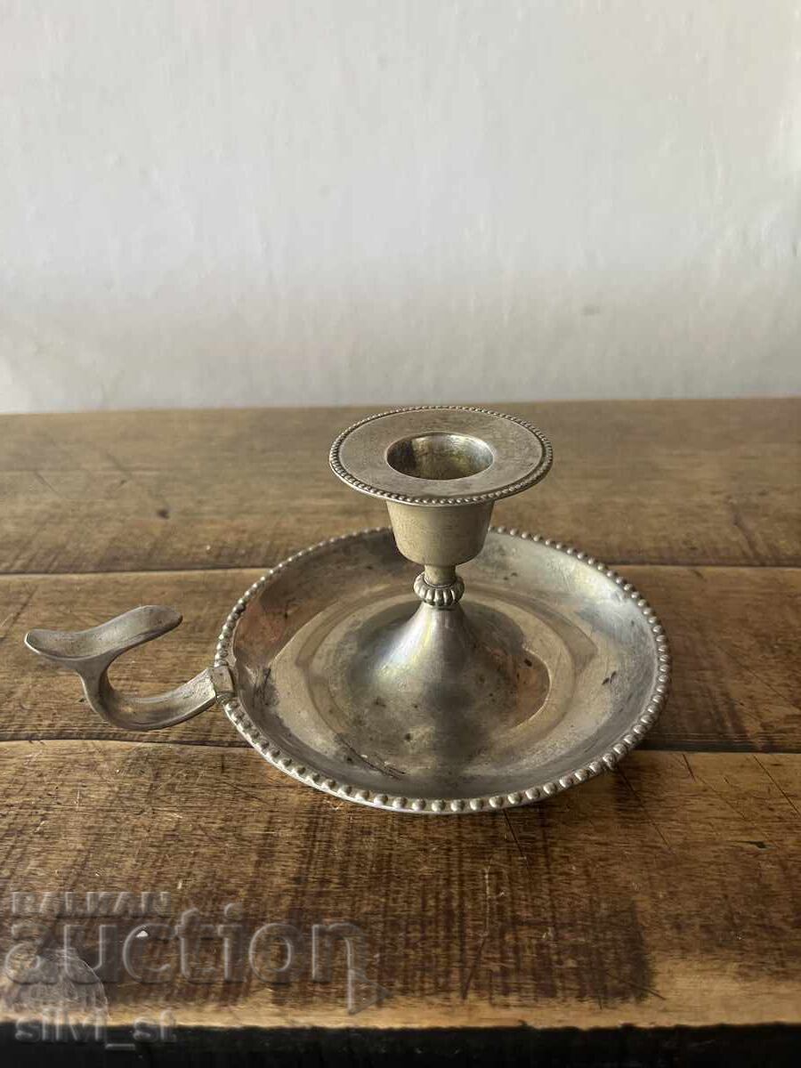 Silver-plated candlestick Silver-plated candlestick