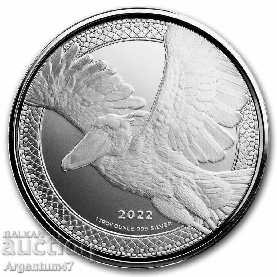 SILVER 1 OZ 2022 CONGO - WHALEHEAD HERON SILVER 1 OZ 2022 CONGO - WHALEHEAD HERON