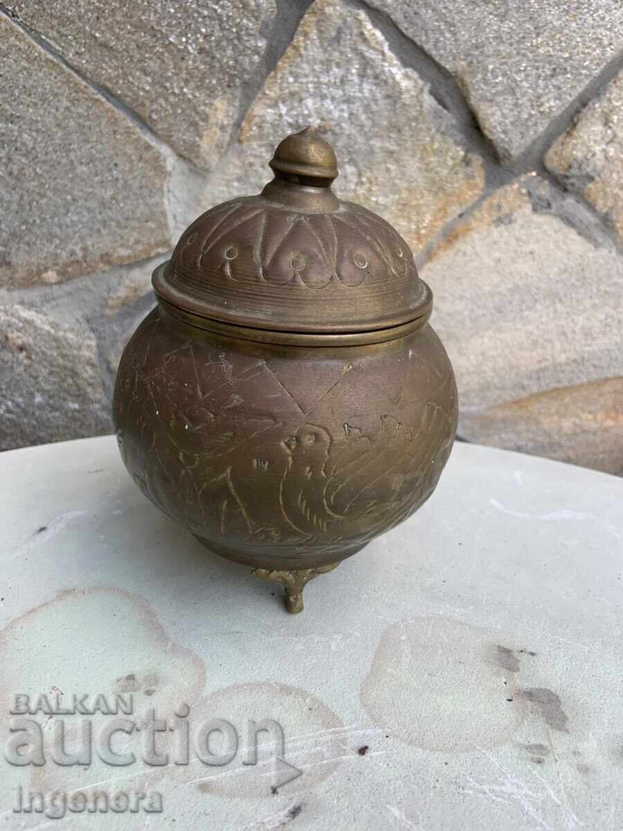 CEASCĂ DE ZAHĂRNIȚĂ DIN ALAMĂ, VECHE CEASCĂ DE ZAHĂRNIȚĂ DIN ALAMĂ, VECHE