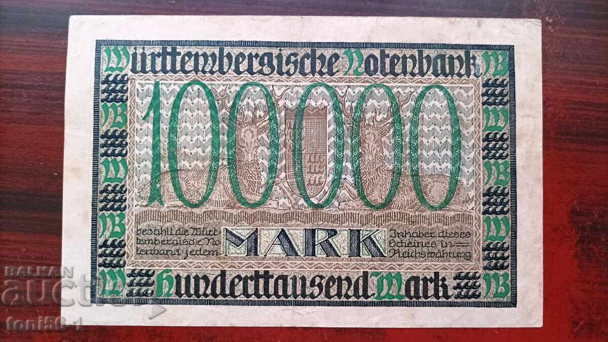 Germania 100 000 mărci 1923 cu preț 20.00 BGN | € 10.23 Germania 100 000 mărci 1923 cu preț 20.00 BGN | € 10.23