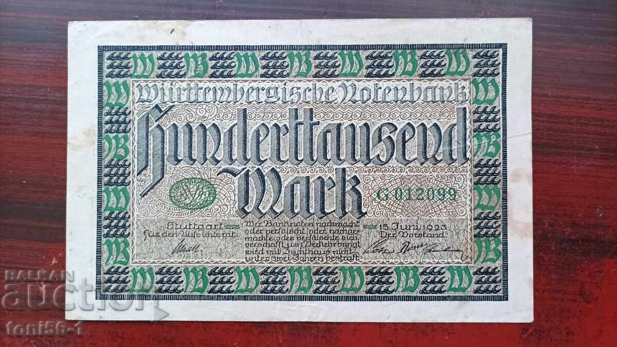 Germania 100 000 mărci 1923 Germania 100 000 mărci 1923
