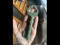 Bronze Corkscrew / Key / IN VINO VERITAS